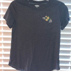 plain grey shirt with design